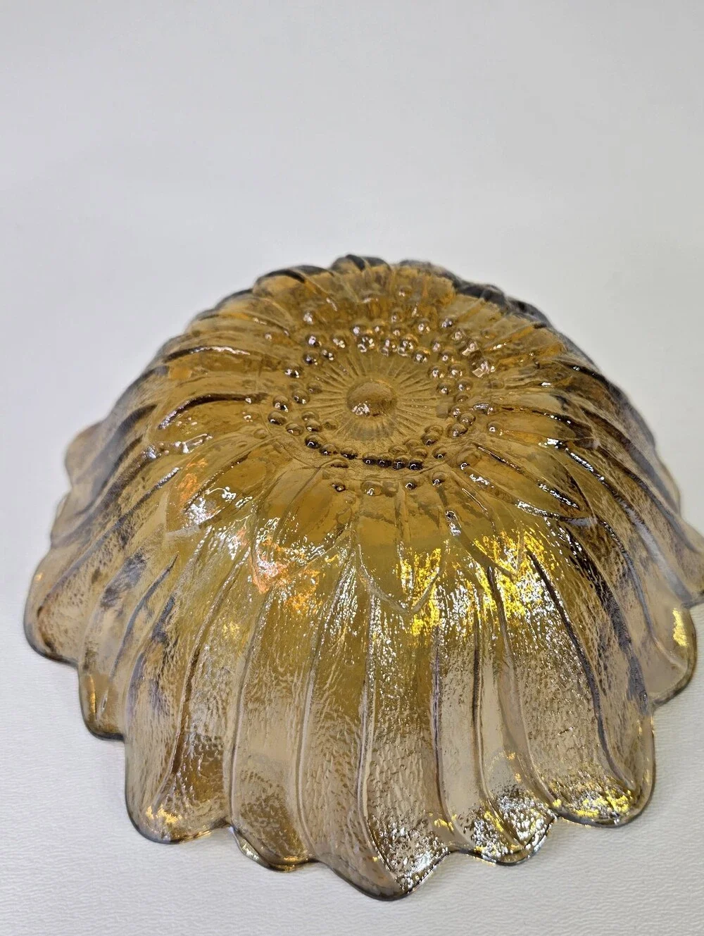 Vintage Indiana Iridescent Carnival Glass Marigold Sunflower Candy/Trinket Dish